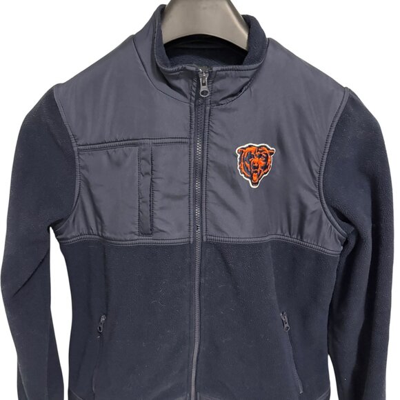 Chicago Bears NFL Fleece Full Zip Jacket Womens Size Medium Blue - Picture 1 of 6